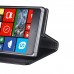 Nokia Lumia 830 - PU Leather Flip Stand Protective Phone Cover Case Wallet - Black